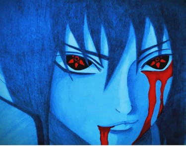 Σχέδιο με τίτλο "Uchiha sasuke" από Artified__15, Αυθεντικά έργα τέχνης, Στυλό