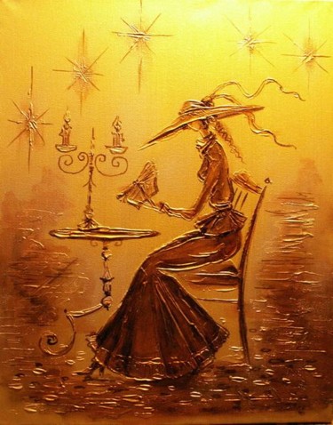 Картина под названием "стихи и свечи" - Игорь Гришин, Подлинное произведение искусства