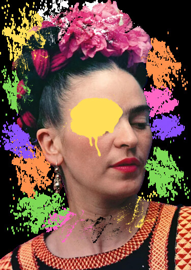 Digital Arts titled "Frida" by Artina, Original Artwork, Photo Montage