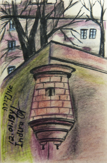 Drawing titled "Wawel Castle,Krakow" by Indira Yartsev, Original Artwork