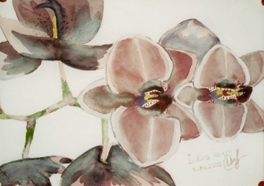 Malarstwo zatytułowany „The branch of orchid” autorstwa Indira Yartsev, Oryginalna praca, Olej