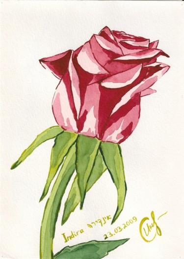 Painting titled "Rose" by Indira Yartsev, Original Artwork, Other