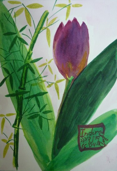 Painting titled "Tulip" by Indira Yartsev, Original Artwork, Other