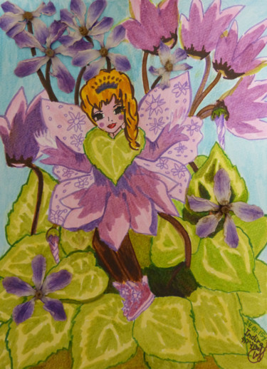 Peinture intitulée "Fairy" par Indira Yartsev, Œuvre d'art originale