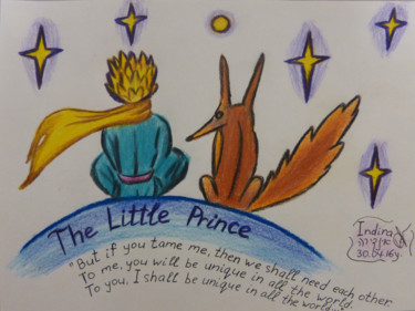 Drawing titled ""The little Prince"" by Indira Yartsev, Original Artwork
