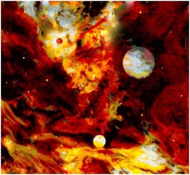 Картина под названием "Евг. Сарана " Вселе…" - Художник Вселенной, Подлинное произведение искусства