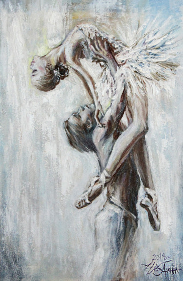 Pittura intitolato "Ballet" da Anna Chekushkina, Opera d'arte originale, Olio