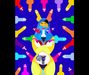 Peinture intitulée "United Colors 02" par Isabel Pessoa, Œuvre d'art originale