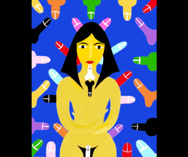 Peinture intitulée "United Colors 01" par Isabel Pessoa, Œuvre d'art originale