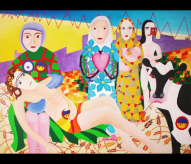 Peinture intitulée "La déposition de Je…" par Isabel Pessoa, Œuvre d'art originale