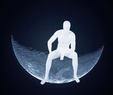 Fotografia intitolato "On the moon" da Art Ire, Opera d'arte originale