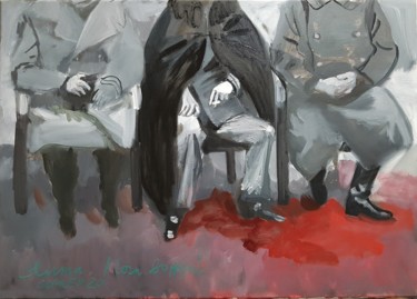 Картина под названием "Ноги вождей" - Irina Seller, Подлинное произведение искусства, Масло Установлен на Деревянная рама дл…