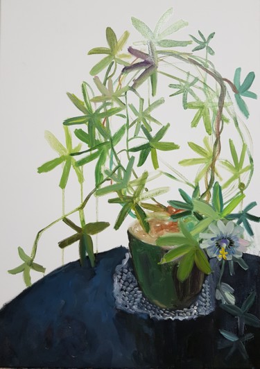Peinture intitulée "Passionflower" par Irina Seller, Œuvre d'art originale, Huile Monté sur Châssis en bois