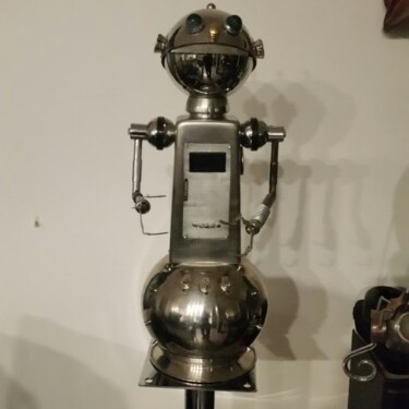 Sculpture titled "ROBOT" by Artirom, Original Artwork, Stainless Steel