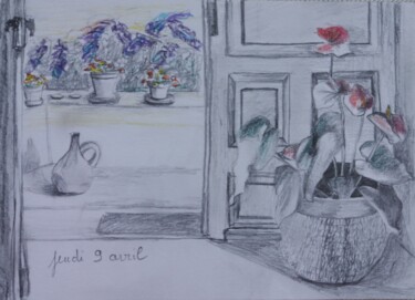 Dessin intitulée "Home, sweet home..." par Isabelle Tanguy, Œuvre d'art originale, Crayon