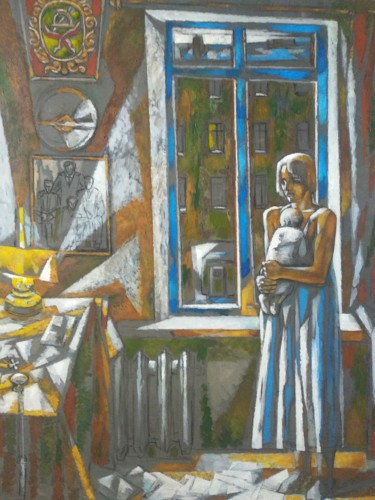 Картина под названием "Наедине с судьбой" - Александр Туранский, Подлинное произведение искусства, Масло