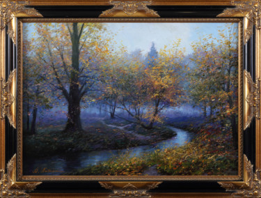 Painting titled "Landscape" by Vladislav Metelkin, Original Artwork, Oil