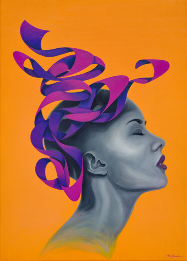 Femme libre Peinture intitulée "Femme libre" par Raphaël Gaudin, Œuvre d'art originale, Huile Monté sur Châssis