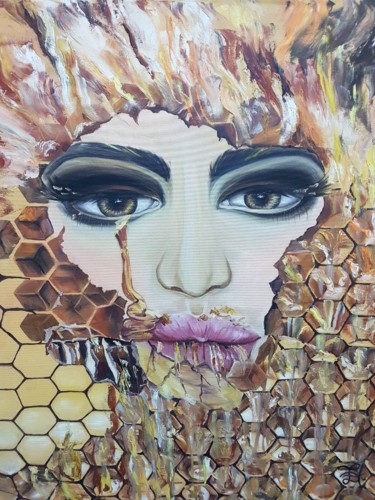 Картина под названием "Woman's Honey" - Наталья Давыдова, Подлинное произведение искусства, Масло