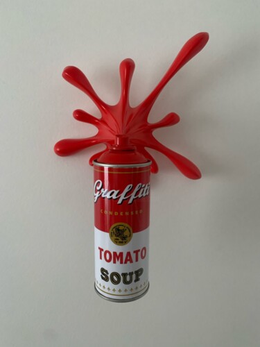 Sculpture titled "Splash It Tomato So…" by 2fast, Original Artwork, Resin