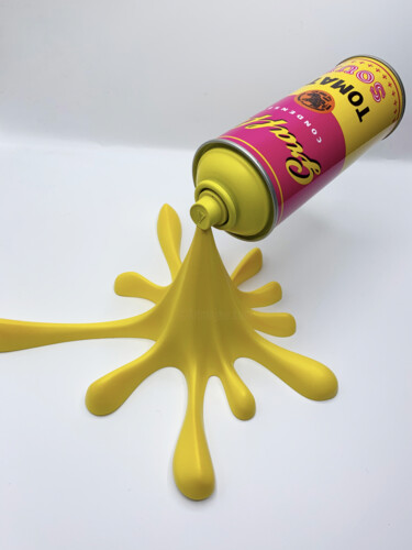 "Splash It Jaune" başlıklı Heykel 2fast tarafından, Orijinal sanat, Rezine
