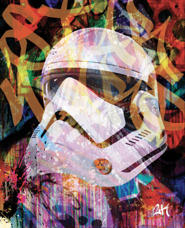 "Star wars" başlıklı Tablo 2kyff tarafından, Orijinal sanat, Mürekkep Ahşap Sedye çerçevesi üzerine monte edilmiş