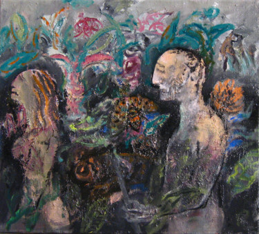 제목이 "expulsion from para…"인 미술작품 Виктор Гуцу로, 원작, 기름 나무 들것 프레임에 장착됨
