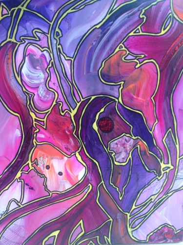 Peinture intitulée "La tourmente s'achè…" par Louv, Œuvre d'art originale, Acrylique