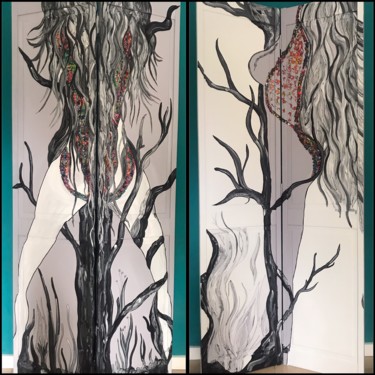 Peinture intitulée "Hamadryade / Hamadr…" par Louv, Œuvre d'art originale, Acrylique