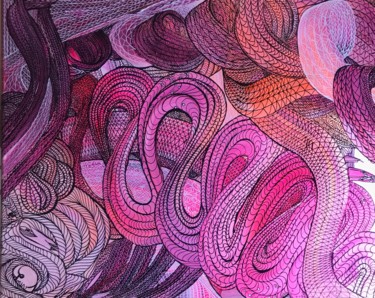 Peinture intitulée "Pelotes de laine /…" par Louv, Œuvre d'art originale, Acrylique