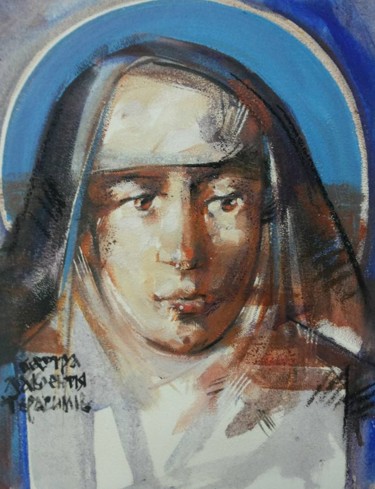 Malerei mit dem Titel "10.	Sister Vasilyan…" von Roman Bonchuk, Original-Kunstwerk, Acryl