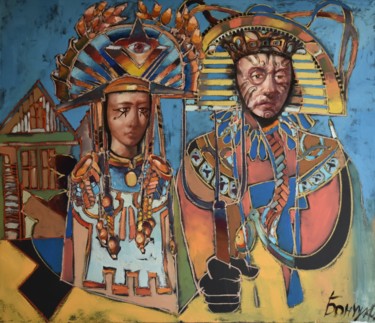 Peinture intitulée "Last Rulers of the…" par Roman Bonchuk, Œuvre d'art originale, Acrylique