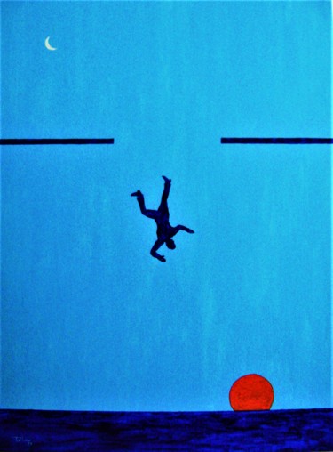 Pittura intitolato "La caduta" da Tullio Mesi, Opera d'arte originale, Acrilico