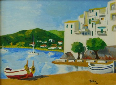 Painting titled "Cadaquès" by Tullio Mesi, Original Artwork, Oil