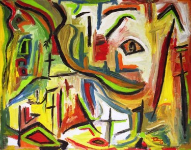 Painting titled "Eye" by Tullio Mesi, Original Artwork, Oil