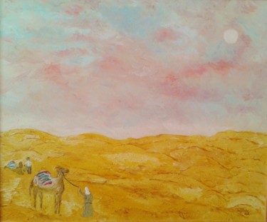 Painting titled "Sahara" by Tullio Mesi, Original Artwork, Oil