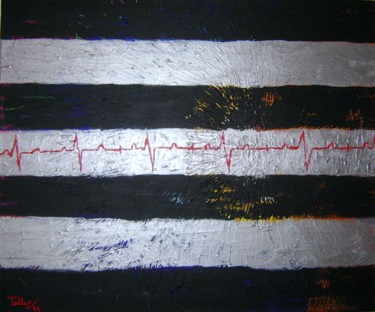 Картина под названием "Darkness 1" - Tullio Mesi, Подлинное произведение искусства, Акрил