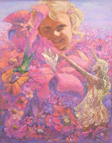 Картина под названием "Anastasija (daughte…" - Andrew Vlasov, Подлинное произведение искусства, Масло