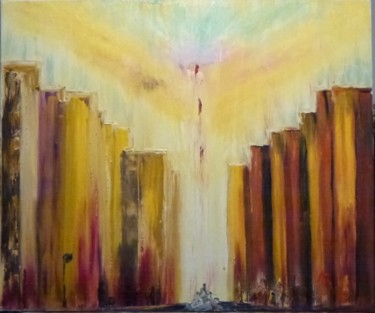 Painting titled "Trascendenza ignora…" by Marina Crisafio, Original Artwork, Oil