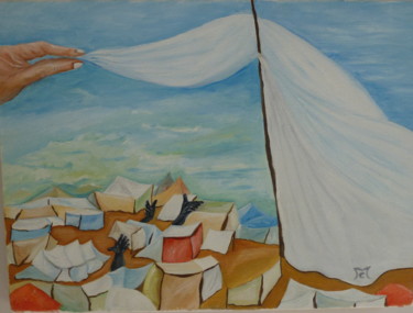 Peinture intitulée "I derelitti" par Marina Crisafio, Œuvre d'art originale, Huile