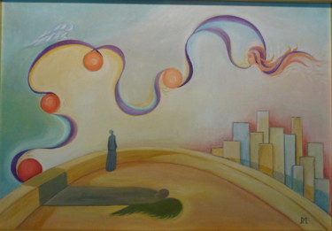 Painting titled "Soli" by Marina Crisafio, Original Artwork, Oil
