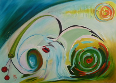 Pittura intitolato "Creazione" da Marina Crisafio, Opera d'arte originale, Olio