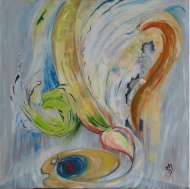 Malerei mit dem Titel "Impulso creativo" von Marina Crisafio, Original-Kunstwerk, Öl