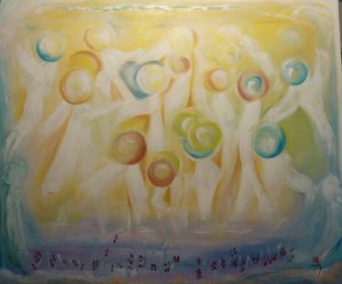 Pittura intitolato "Danza intorno ad un…" da Marina Crisafio, Opera d'arte originale, Olio