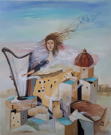Картина под названием "Armonia sulle macer…" - Marina Crisafio, Подлинное произведение искусства, Масло