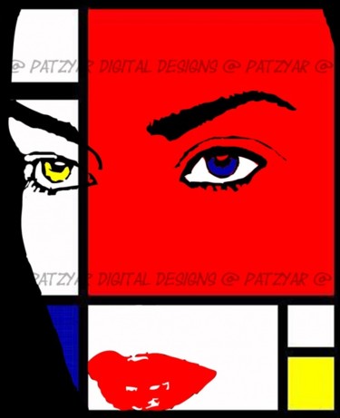Arte digital titulada "Pintandote con Mond…" por Patzyar, Obra de arte original