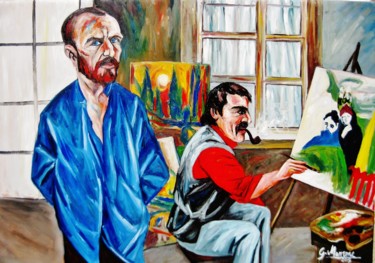 Pittura intitolato ""Van Gogh & Gauguin"" da Gianni Marrone, Opera d'arte originale