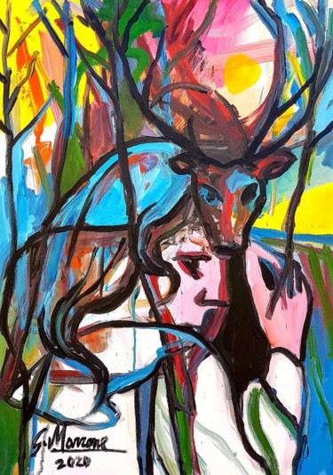 Pittura intitolato ""Guarda dentro di t…" da Gianni Marrone, Opera d'arte originale, Acrilico