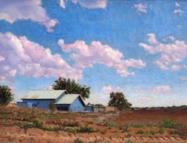 Painting titled "West Texas Sky" by Tammy Odom, Original Artwork, Pastel