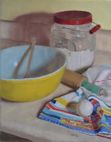 Painting titled "It's a Pie" by Tammy Odom, Original Artwork, Pastel